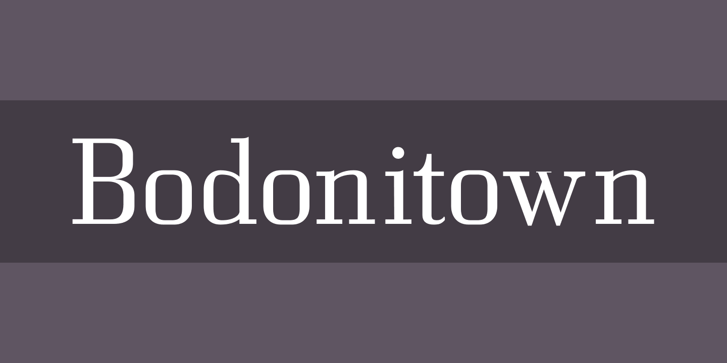 Bodonitown Font preview
